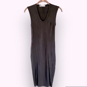 🍕🪻T by Alexander Wang little black dress sleeveless shift modal XS